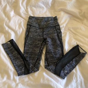 Lululemon Black White Mesh Leggings